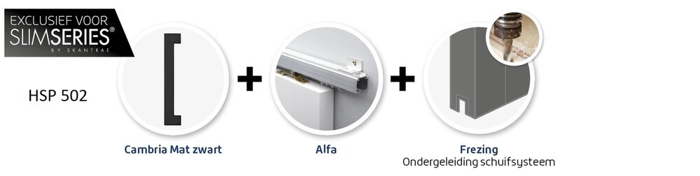 Skantrae SlimSeries hange en sluitwerkpakket voor schuifdeur