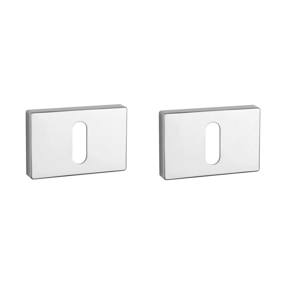 Sleutel rozet rechthoek 50X33X7mm chroom gepolijst