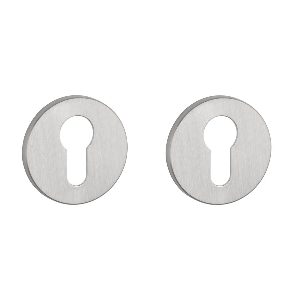 Cilinder rozet rond 52X5mm geborsteld chroom