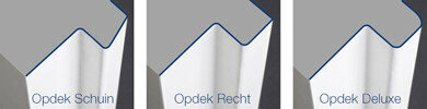 FR514 Wit met glas witte glaslat