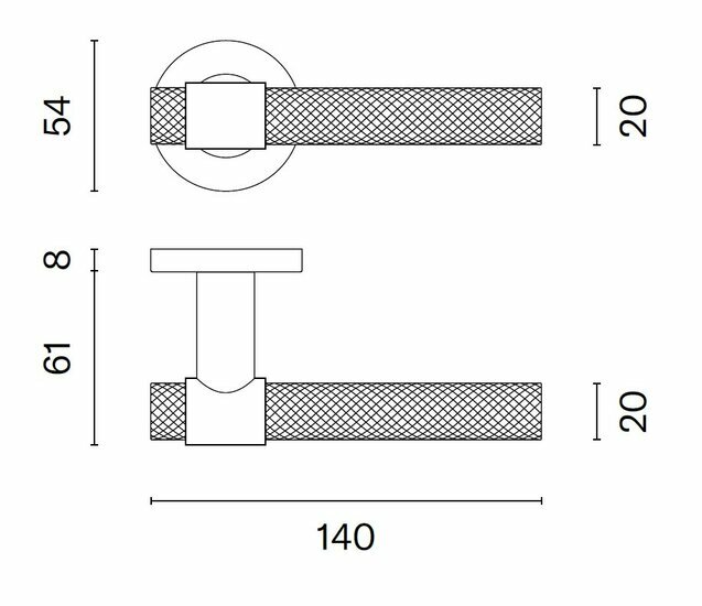 STERK deurkrukken OVAL 1743 pro 8mm koper PVD