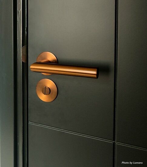 STERK deurkrukken OVAL 1750 ultra dun 3mm &ndash; koper PVD
