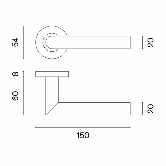 STERK OVAL 1740 deurklinken PRO 8 mm &ndash; Koper PVD