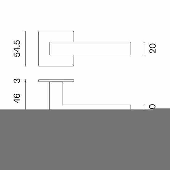Witte deurkrukken KVADRAT 1760 ultra dun 3mm