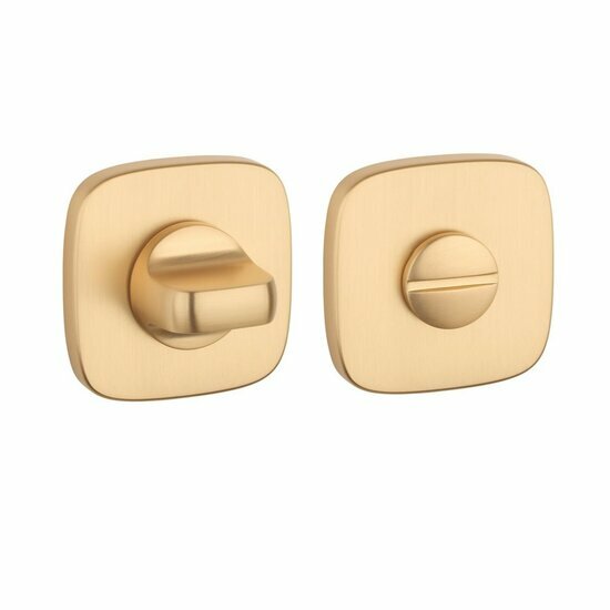 APRILE WC garnituur 52x52x7mm afgerond &ndash; mat goud