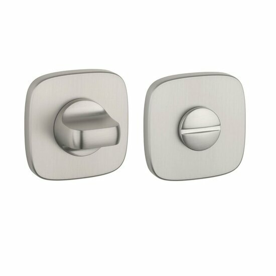 APRILE WC garnituur 52x52x7mm afgerond &ndash; nikkel