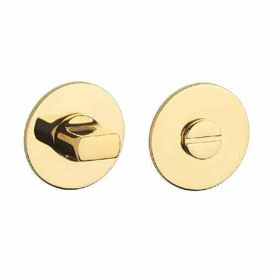 Rond WC garnituur OVAL 1712 ultra dun 3mm goud gepolijst PVD