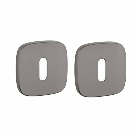APRILE sleutelrozetten 52x52x7mm afgerond &ndash; Grafiet