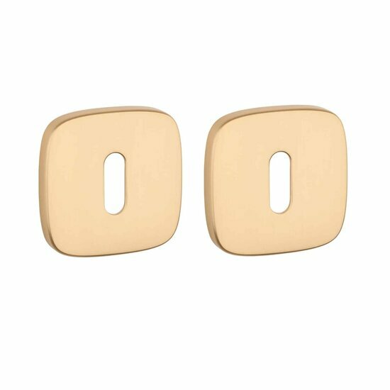 APRILE sleutelrozetten 52x52x7mm afgerond &ndash; mat goud
