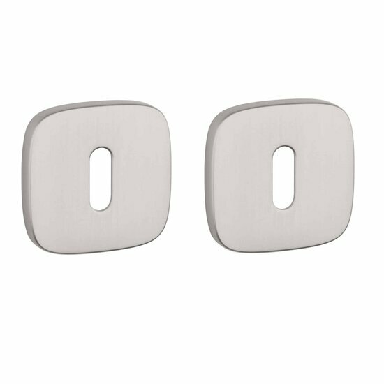APRILE sleutelrozetten 52x52x7mm afgerond-nikkel
