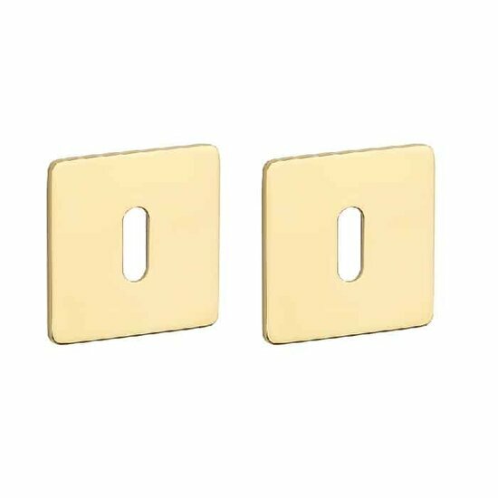 Sleutelplaatjes KVADRAT 1710 ultra dun 3mm goud PVD