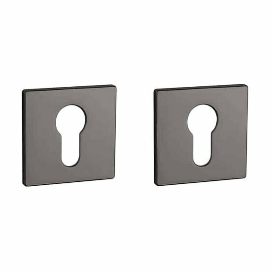 Aprile Prestige cilinderrozetten 52x52x5mm antraciet gepolijst PVD