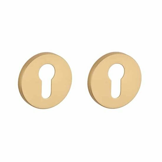 Comfort cilinderrozetten 7mm &Oslash;53mm mat goud