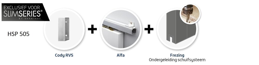 Skantrae SlimSeries hange en sluitwerkpakket voor schuifdeur