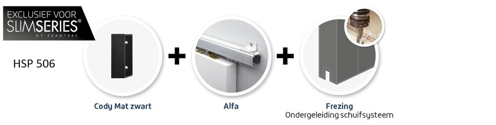Skantrae SlimSeries hange en sluitwerkpakket voor schuifdeur