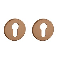 Clinder rozet rond 52X7mm mat koper