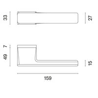 Brisa mat zwart Rechthoekig
