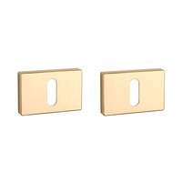 Sleutel rozet rechthoek 50X33X7mm Goud gepolijst