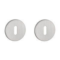 Sleutel rozet rond 52X5mm geborsteld chroom
