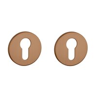 Cilinder rozet rond 52X5mm mat koper