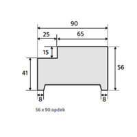 Kozijn hardhout WIT 56 x 90 OPDEK