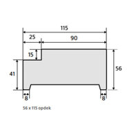 Kozijn hardhout WIT 56 x 115 OPDEK