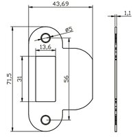 Loopslot SX210  (voorplaat RVS kleur)