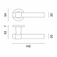 APRILE deurklinken BELLISA grafiet &ndash; maatvoering