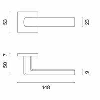 Aprile deurklinken Hosta &ndash; Bruin &ndash; maatvoering