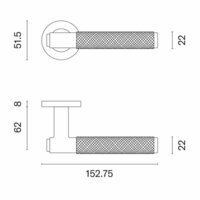 STERK deurkrukken OVAL 1741 pro 8mm koper PVD