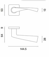 Sterk deurklinken Kvadrat -1708 RVS