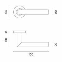 STERK deurklinken OVAL 1740 pro 8mm RVS