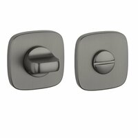 APRILE WC garnituur 52x52x7mm afgerond &ndash; Grafiet