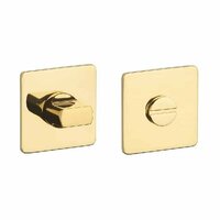 Vierkant WC garnituur KVADRAT 1712 ultra dun 3mm goud gepolijst PVD
