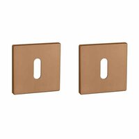Aprile Prestige sleutelrozetten 52x52x5mm mat koper PVD