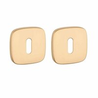 APRILE sleutelrozetten 52x52x7mm afgerond &ndash; mat goud