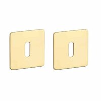 Sleutelplaatjes KVADRAT 1710 ultra dun 3mm goud PVD