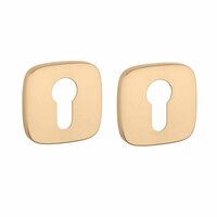 APRILE cilinderrozetten 52x52x7mm afgerond &ndash; mat goud