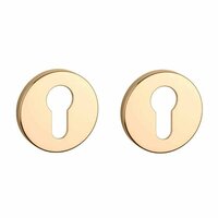 Aprile Premium cilinderrozetten &Oslash;52x7mm gepolijst goud