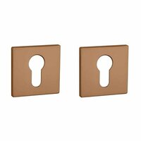 Aprile Prestige cilinderrozetten 52x52x5mm mat koper PVD