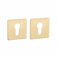 Cilinderplaatjes KVADRAT 1711 ultra dun 3mm &ndash; Mat goud