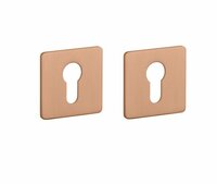 Cilinderplaatjes KVADRAT 1711 ultra dun 3mm koper PVD