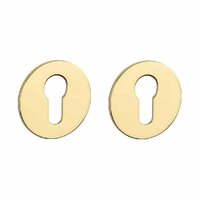 Ronde cilinderplaatjes OVAL 1711 ultra dun 3mm goud gepolijst PVD