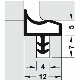 Kozijnrubber Wit