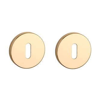 Sleutel rozet rond 53x7mm Goud gepolijst