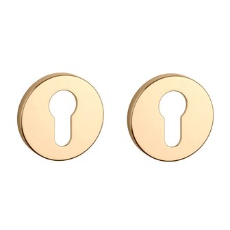 Clinder rozet rond 52X7mm Goud gepolijst