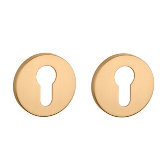 Clinder rozet rond 52X7mm Goud satijn