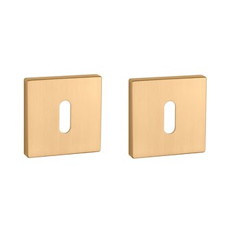 Sleutel rozet vierkant 52X52X7mm Goud satijn