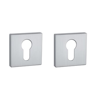 Clinder rozet vierkant 52X52X7mm mat chroom