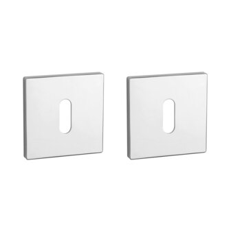 Sleutel rozet vierkant 52X52X5mm chroom gepolijst